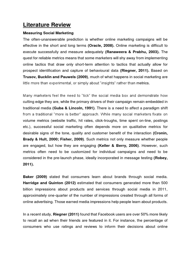 Marketing review examples picture