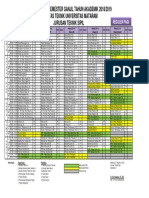 Jadwal Kuliah JTS Ganjil TA 2018-2019