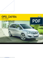 Opel Zafira 2012 Manual