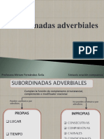  Tipos de Subordinadas Adverbiales