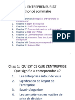 Entrepreneuriat Et Création D'entreprises