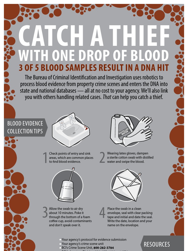 Blood Evidence Collection Guide | PDF