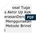 Proposal Tuga S Akhir Uji Kek Erasandengan Menggunakan Metode Brinel L