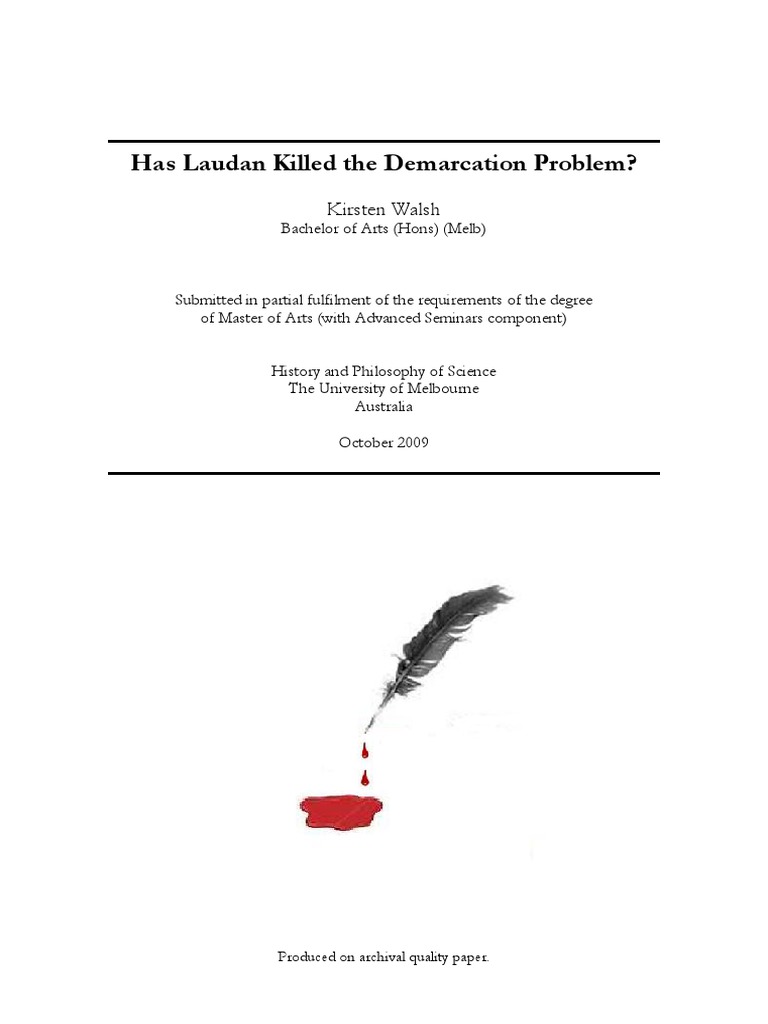Demarcation Problems , A pragmatic approach to the demarcation problem ...