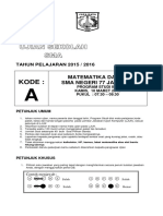 Ujian Sekolah Matematika Dasar Mia A 2016