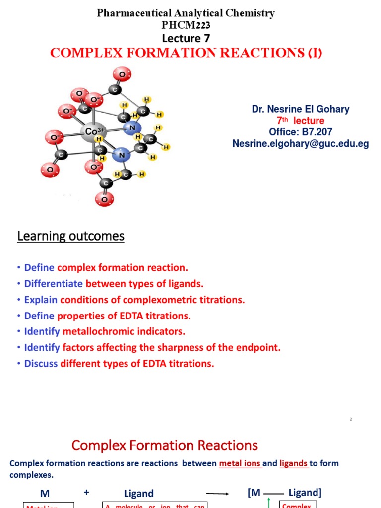 EDTA Complex Formation and Titration | PDF | Ligand | Chelation