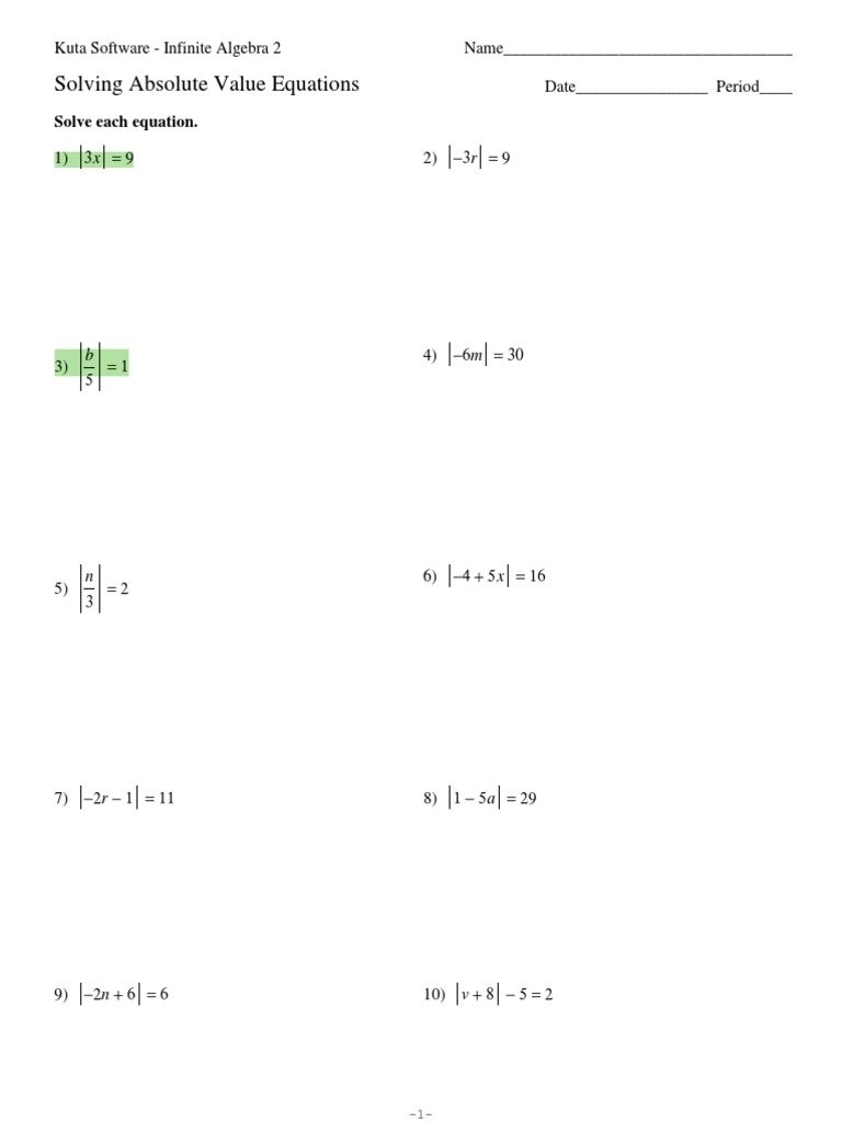 Absolute Values PDF | PDF | Teaching Methods & Materials | Computers