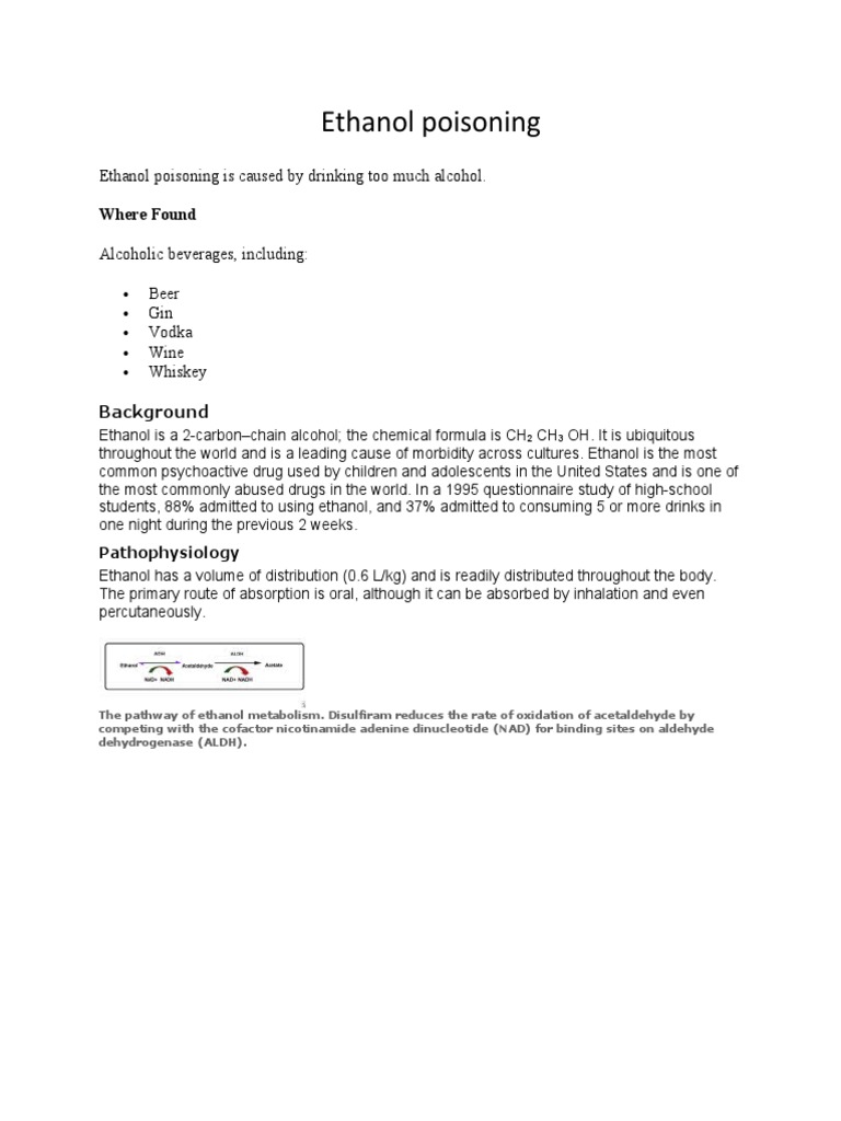 Understanding Ethanol Poisoning Risks | PDF | Hypoglycemia | Alcohol ...
