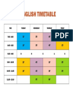 English Timetable PDF