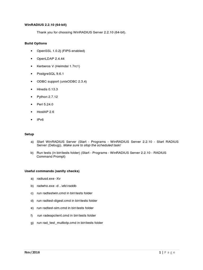 Freeradius PDF | PDF | Microsoft Sql Server | Radius