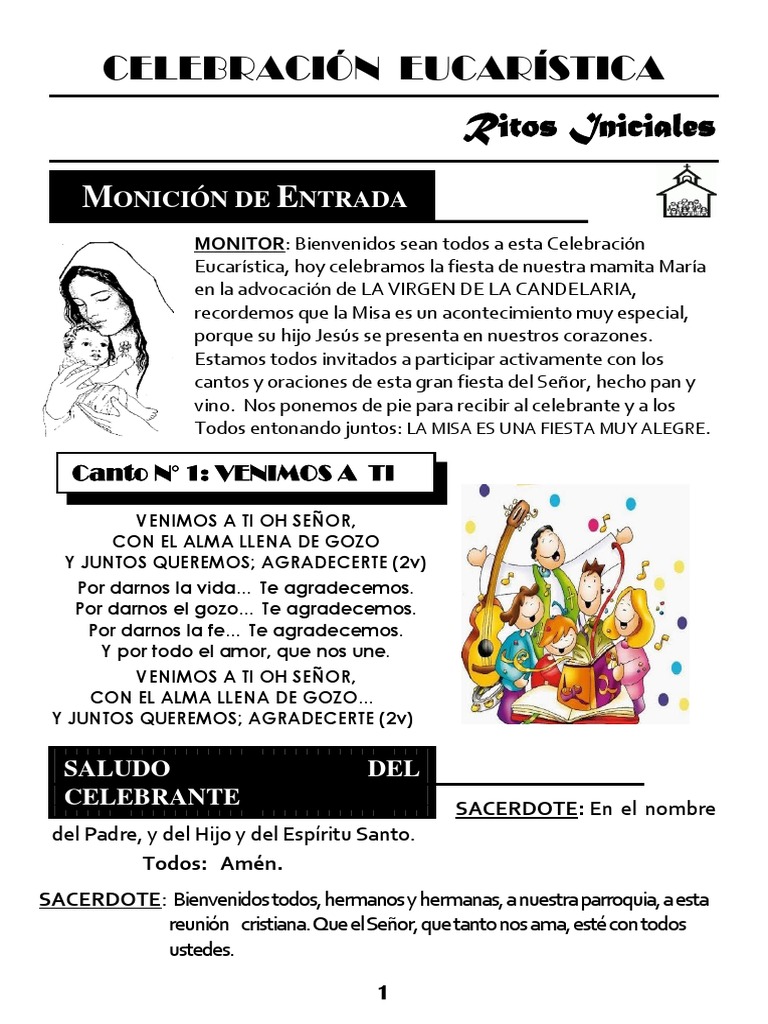 Misa en Honor a la Virgen de Candelaria | PDF | eucaristía | María ...