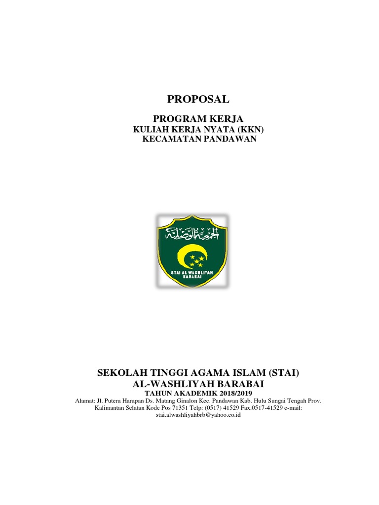 Proposal KKN Festival Anak Sholeh 2019 | PDF