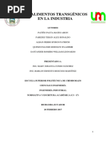 Alimentos Transgenicos en La Industria 1