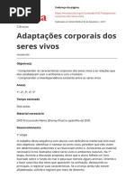 Adaptacao corporal dos seres vivoa