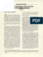 Horacio Cerutti Gulberg - Los Valores en La Educación en El Próximo Milenio - Revista Ceilat 1997