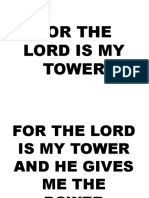 For The Lord Is My Tower