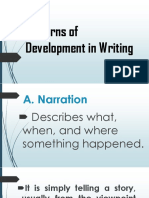 Patterns of Development in Writing