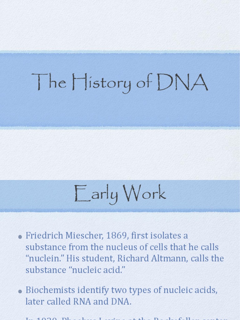 DNA History | PDF | Dna Replication | Francis Crick