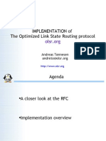 Implementation of The Optimized Link State Routing Protocol: Andreas Tønnesen