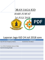 Laporan Jaga Igd: Hari Jum'At 24 JULI 2018