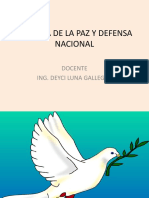Cultura de La Paz y Defensa Nacional Primera Clase