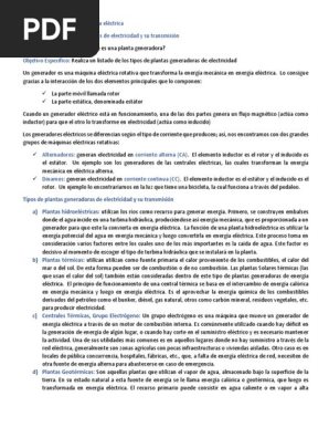 2 1 Tipos De Plantas Generadoras De Electricidad Y Su Transmision