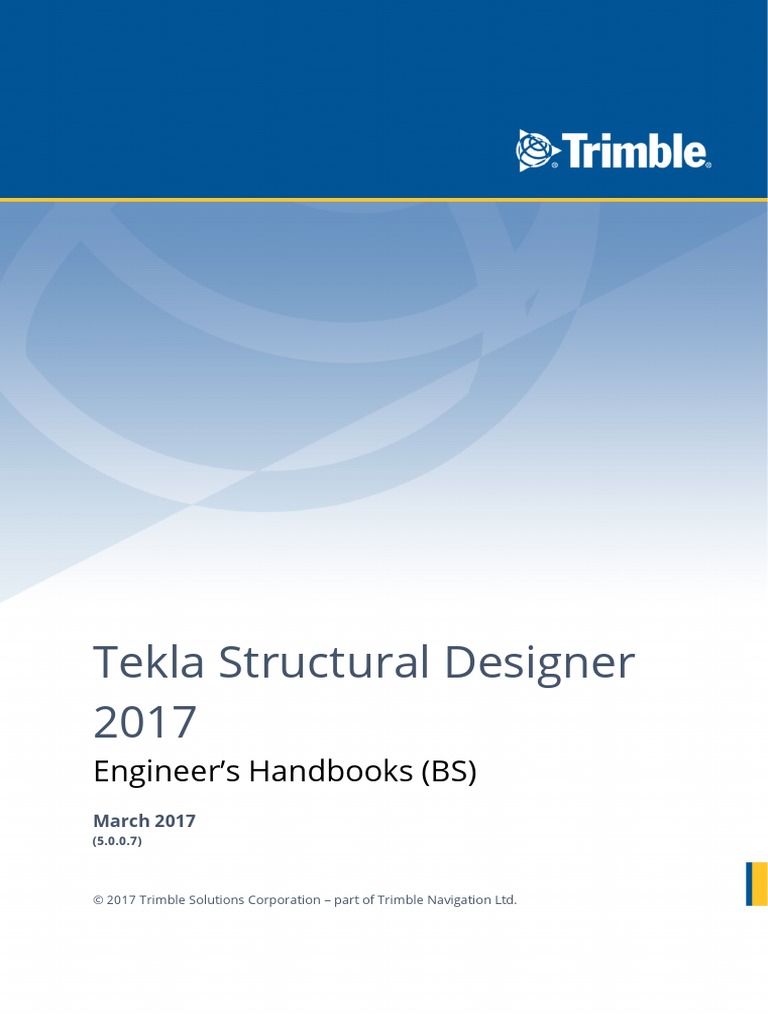 Tekla Structural Designer 2017: Engineer's Handbooks (BS) | PDF | Beam ...