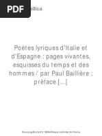 Poètes Lyriques D'italie Et D'espagne (... ) Baillière Paul ...