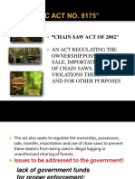 PPT Chainsaw Act of 2002