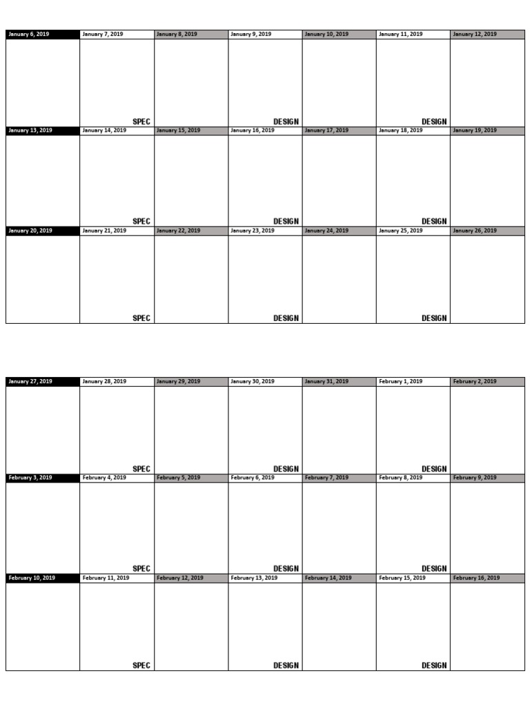 Spec Design Timeline 2019 | PDF