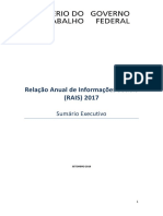 Relação Anual de Informações Sociais (RAIS) 2017: Sumário Executivo