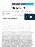 Gli Abusi Della Memoria Doppiozero