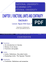 Chapter 1. Functions, Limits and Continuity: Vietnam National University - Hochiminh City International University