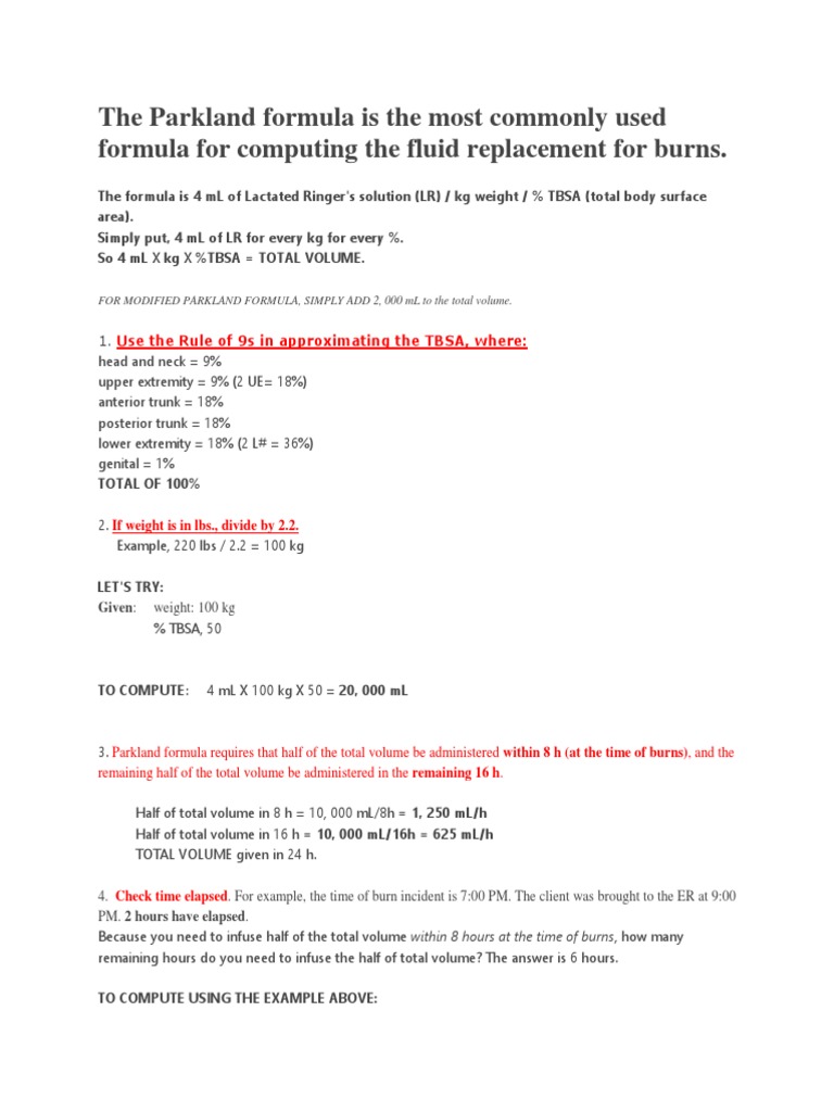 Parkland Formula | PDF