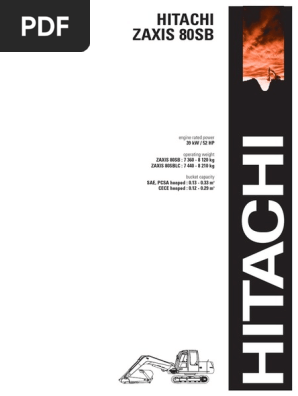 Hitachi Zaxis 80 Brochure | PDF | Automatic Transmission