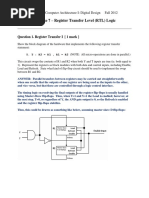 Exercise 7 - Register Transfer Level (RTL) Logic