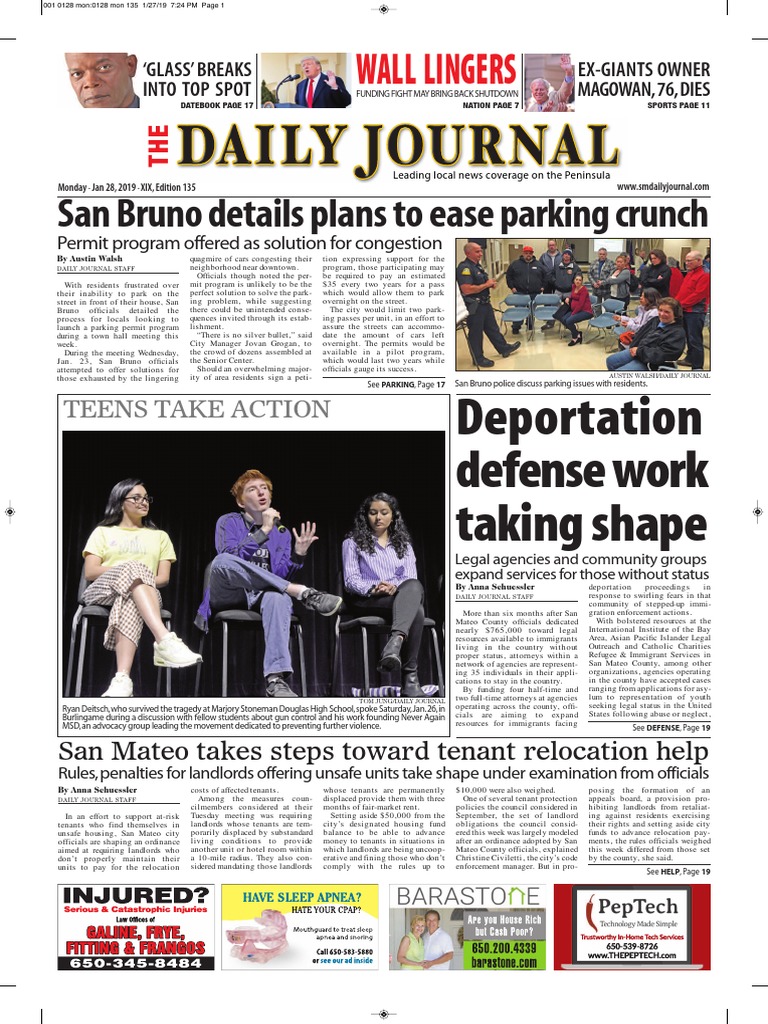 San Mateo Daily Journal 01-28-19 Edition | PDF | Landlord