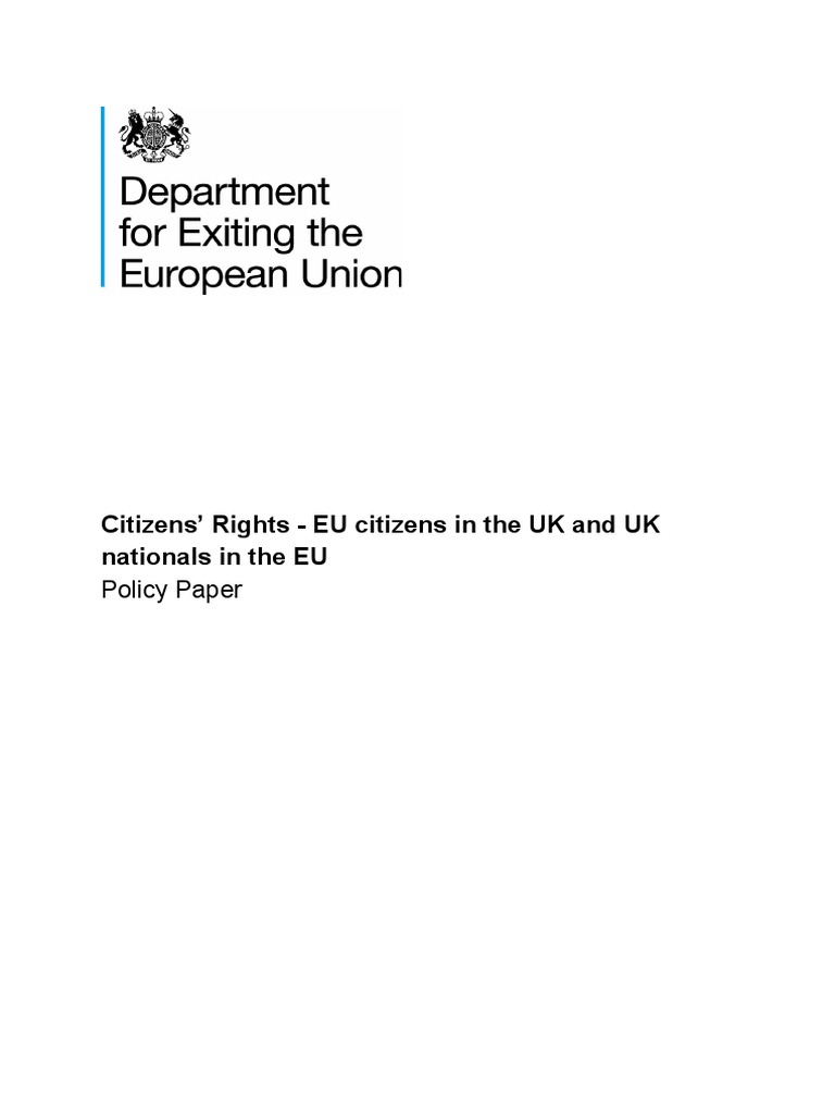 EU Citizens' Rights in the UK Post-Brexit | PDF | Brexit | European Union