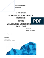 Electrical Earthing & Bonding in The Melbourne Underground Rail Loop