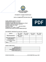 Student Course Portfolio in Data Communications For Cpe: Asia Pacific College School of Engineering SY 2018-2019, TERM 2