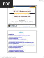 EE 214 - Electromagnetics: Chapter 10: Transmission Lines