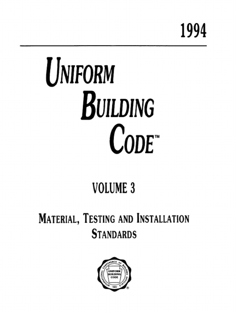 UBC 1994 v3 PDF Building Code Framing (Construction)