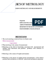 Unit - I Basics of Metrology