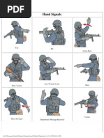 Tactical Hand Signals Guide | PDF | Military Science | Military Technology