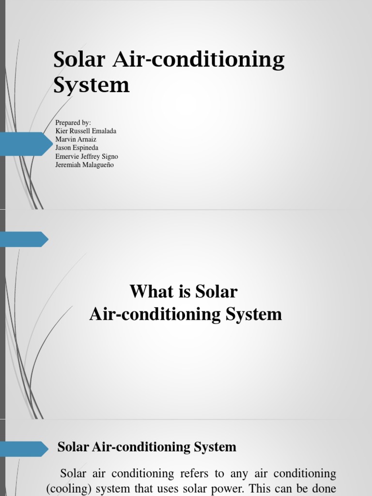 Solar Airconditioning System | PDF | Air Conditioning | Hvac