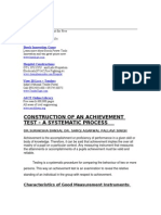 Construction of An Achievement Test - A Systematic Process: / 12 Download This Document For Free