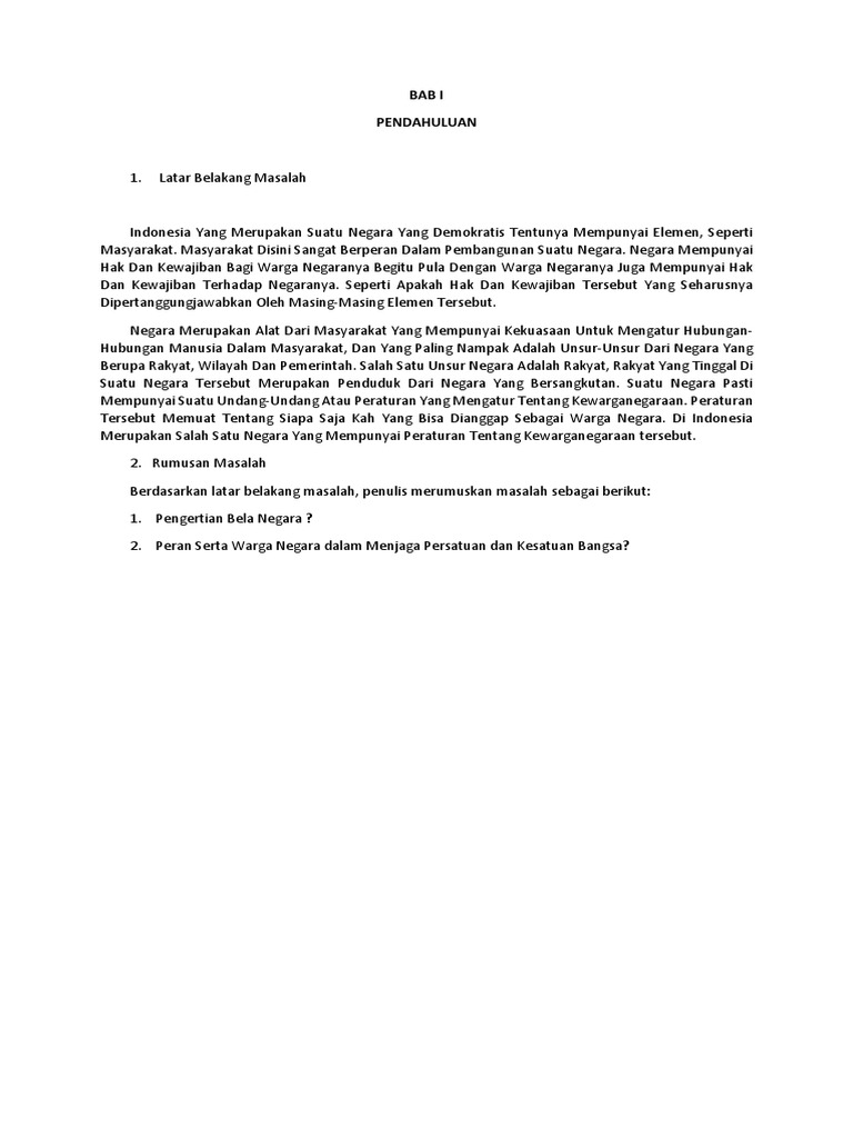 Peran Serta Warga Negara Dalam Menjaga Persatuan Dan Kesatuan Docx