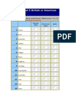 Spelling Test 5 British or American Style