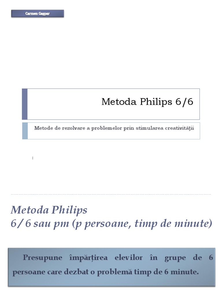autumn Criticism dash Metoda Philips 6 6 | PDF