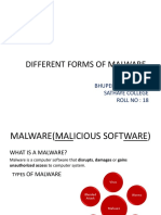 Different Forms of Malware: BY Bhupendra Mishra Sathaye College Roll No: 18